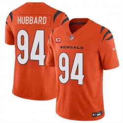 Men Cincinnati Bengals 94 Sam Hubbard Orange 2024 F U S E With 4 Star C Patch Vapor Untouchable Limited Stitched Jersey