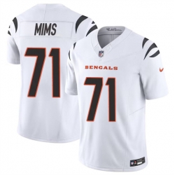 Youth Cincinnati Bengals 71 Amarius Mims White 2024 Draft F U S E Vapor Untouchable Limited Stitched Jersey