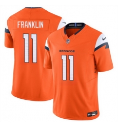 Men Denver Broncos 11 Troy Franklin Orange 2025 F U S E  Vapor Limited Stitched Football Jersey