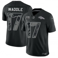 Men Denver Broncos  17 Jaylen Waddle Black F U S E  2026 Salute to Service Limited Stitched Football Jersey