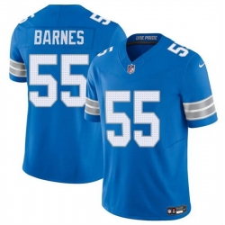 Men Detroit Lions 55 Derrick Barnes Blue 2025 F U S E  Vapor Limited Stitched Jersey Men Detroit Lions 55 Derrick Barnes Blue 2025 F U S E  Vapor Limited Stitched Jersey