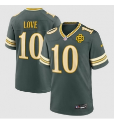 Men Green Bay Packers 10 Jordan Love Nike Green 2026 Rivalries Collection Game Jerseys