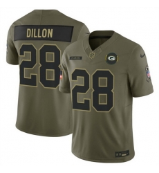 Men Green Bay Packers 28 A  J  Dillon Olive 2025 F U S E  Salute to Service Limited Stitched Football Jersey Men Green Bay Packers 28 A  J  Dillon Olive 2025 F U S E  Salute to Service Limited Stitched Football Jersey