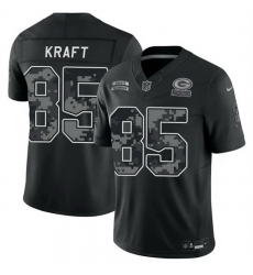 Men Green Bay Packers  85 Tucker Kraft Black F U S E  2026 Salute to Service Limited Stitched Football Jersey