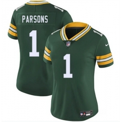 Women Green Bay Packers 1 Micah Parsons Green 2025 Vapor Untouchable Limited Stitched Football Jersey