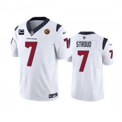 Men Houston Texans 7 C J  Stroud White 2023 F U S E  With 1 Star C Patch John Madden Patch Vapor Limited Stitched Football Jersey Men Houston Texans 7 C J  Stroud White 2023 F U S E  With 1 Star C Patch John Madden Patch Vapor Limited Stitched Football Jersey