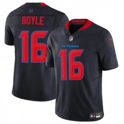 Youth Houston Texans 16 Tim Boyle Navy 2024 2nd Alternate F U S E Vapor Stitched Football Jersey