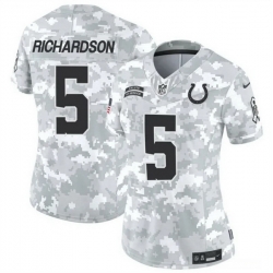 Women Indianapolis Colts 5 Anthony Richardson 2024 F U S E Arctic Camo Salute To Service Limited Stitched Jersey