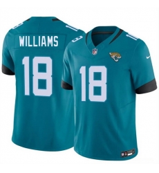 Men Jacksonville Jaguars  18 C J  Williams Teal 2026 Draft F U S E  Vapor Untouchable Limited Stitched Jersey