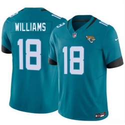 Men Jacksonville Jaguars  18 C J  Williams Teal 2026 Draft F U S E  Vapor Untouchable Limited Stitched Jersey