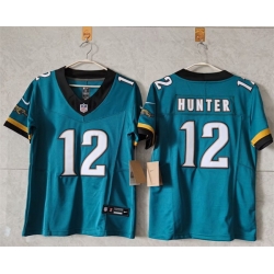 Women Jacksonville Jaguars 12 Travis Hunter Teal 2024 F U S E Prowler Throwback Vapor Limited Stitched Football Jersey  Women Jacksonville Jaguars 12 Travis Hunter Teal 2024 F U S E Prowler Throwback Vapor Limited Stitched Football Jersey