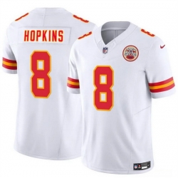 Men  Kansas City Chiefs 8 DeAndre Hopkins White 2024 F U S E Vapor Untouchable Limited Stitched Football Jersey