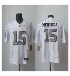 Men Las Vegas Raiders  15 Fernando Mendoza White 2026 F US E  Draft Color Rush Vapor Untouchable Limited Stitched Football Jersey