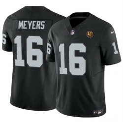 Men Las Vegas Raiders 16 Jakobi Meyers Black 2023 F U S E With John Madden Patch Vapor Limited Stitched Football Jersey