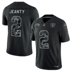 Men Las Vegas Raiders  2 Ashton Jeanty Black F U S E  2026 Salute to Service Limited Stitched Football Jersey
