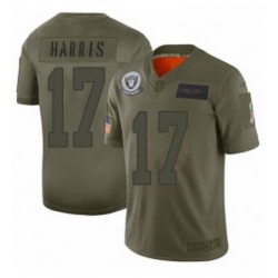 Womens Oakland Raiders 17 Dwayne Harris Limited Camo 2019 Salute to Service Football Jersey