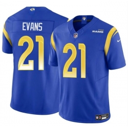 Men Los Angeles Rams 21 Zach Evans Blue 2024 F U S E Vapor Untouchable Stitched Football Jersey