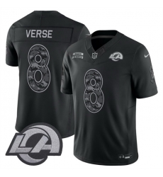Men Los Angeles Rams 8 Jared Verse Black F U S E 2026 Salute to Service Limited Stitched Football Jersey Men Los Angeles Rams 8 Jared Verse Black F U S E 2026 Salute to Service Limited Stitched Football Jersey