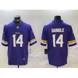 Men Minnesota Vikings 14 Sam Darnold Purple Vapor Untouchable Limited Stitched Jersey