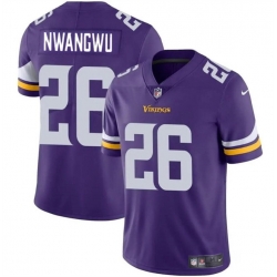 Men Minnesota Vikings 26 Kene Nwangwu Purple Vapor Untouchable Limited Stitched Jersey