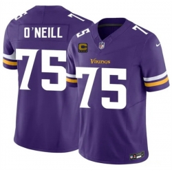 Men Minnesota Vikings  75 Brian O Neill White 2026 F U S E  4 Star C Patch Vapor Untouchable Limited Stitched Jersey
