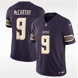 Men Minnesota Vikings  9 J J  McCarthy Deep Purple 2026 F U S E  Rivalries Collection Limited Stitched Football Jersey