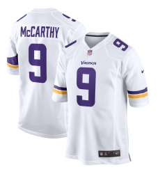 Men Minnesota Vikings #9 QB J.J. McCarthy White Stitched NFL Jersey