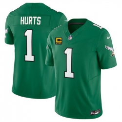 Men Philadelphia Eagles 1 Jalen Jurts Kelly Green 2025 F U S E  With 4 Star C Patch Vapor Untouchable Limited Throwback Stitched Football Jersey Men Philadelphia Eagles 1 Jalen Jurts Kelly Green 2025 F U S E  With 4 Star C Patch Vapor Untouchable Limited Throwback Stitched Football Jersey