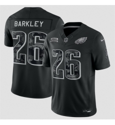 Men Philadelphia Eagles 26 Saquon Barkley Black F U S E 2026 Salute to Service Limited Stitched Football Jersey Men Philadelphia Eagles 26 Saquon Barkley Black F U S E 2026 Salute to Service Limited Stitched Football Jersey