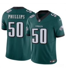 Men Philadelphia Eagles 50 Jaelan Phillips Green 2025 F U S E  Vapor Untouchable Limited Stitched Football Jersey