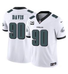 Men Philadelphia Eagles 90 Jordan Davis White 2025 F U S E 1 Star C Patch Vapor Untouchable Limited Stitched Football Jersey Men Philadelphia Eagles 90 Jordan Davis White 2025 F U S E 1 Star C Patch Vapor Untouchable Limited Stitched Football Jersey