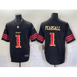 Men San Francisco 49ers 1 Ricky Pearsall Black 2025 F U S E   u201CRivalries u201D Vapor Limited Stitched Football Jersey Men San Francisco 49ers 1 Ricky Pearsall Black 2025 F U S E   u201CRivalries u201D Vapor Limited Stitched Football Jersey