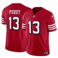 Men San Francisco 49ers 13 Brock Purdy New Red 2023 F U S E Stitched Football Jersey