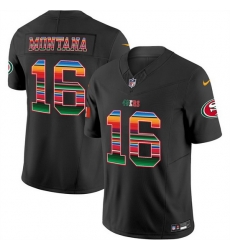 Men San Francisco 49ers  16 Joe Montana Black Mexico 2026 F U S E  Vapor Untouchable Limited Stitched Football Jersey