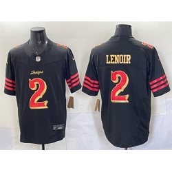 Men San Francisco 49ers 2 Deommodore Lenoir Black 2025 F U S E   u201CRivalries u201D Vapor Limited Stitched Football Jersey Men San Francisco 49ers 2 Deommodore Lenoir Black 2025 F U S E   u201CRivalries u201D Vapor Limited Stitched Football Jersey