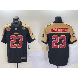 Men San Francisco 49ers 23 Christian McCaffrey BlackWhite 2024 F U S E Patch Alternate Vapor Limited Stitched Football Jersey