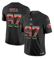 Men San Francisco 49ers 97 Nick Bosa Black Mexico 2026 F U S E Vapor Untouchable Limited Stitched Football Jersey Men San Francisco 49ers 97 Nick Bosa Black Mexico 2026 F U S E Vapor Untouchable Limited Stitched Football Jersey