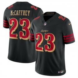 Women San Francisco 49ers 23 Christian McCaffrey Black 2025 F U S E Rivalries Vapor Limited Stitched Football Jersey Women San Francisco 49ers 23 Christian McCaffrey Black 2025 F U S E Rivalries Vapor Limited Stitched Football Jersey