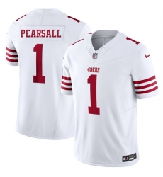Youth San Francisco 49ers 1 Ricky Pearsall White 2025 F U S E  Vapor Untouchable Limited Stitched Football Jersey Youth San Francisco 49ers 1 Ricky Pearsall White 2025 F U S E  Vapor Untouchable Limited Stitched Football Jersey