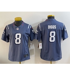 Women New England Patriots 8 Stefon Diggs 2025 Rivalries Stitched Football Jersey Women New England Patriots 8 Stefon Diggs 2025 Rivalries Stitched Football Jersey