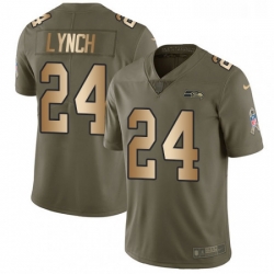 Youth Nike Seattle Seahawks 24 Marshawn Lynch Limited OliveGold 2017 Salute to Service NFL Jersey Youth Nike Seattle Seahawks 24 Marshawn Lynch Limited OliveGold 2017 Salute to Service NFL Jersey
