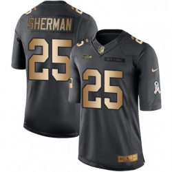Youth Nike Seattle Seahawks 25 Richard Sherman Limited BlackGold Salute to Service NFL Jersey Youth Nike Seattle Seahawks 25 Richard Sherman Limited BlackGold Salute to Service NFL Jersey