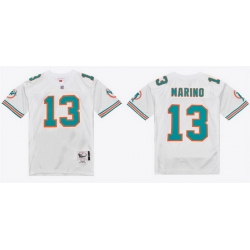 Men Miami Dolphins  13 Dan Marino 1995 White Stitched Football Jersey