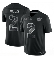 Men Miami Dolphins 2 Malik Willis Black F U S E 2026 Salute to Service Limited Stitched Football Jersey
