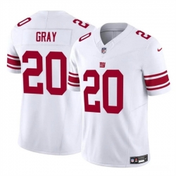 Men New York Giants 20 Eric Gray White 2023 F U S E  Vapor Untouchable Limited Stitched Jersey