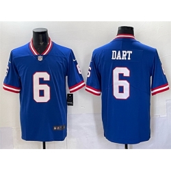Men New York Giants 6 Jaxson Dart Royal 2025 Draft Vapor Untouchable Classic Retired Player Stitched Jersey Men New York Giants 6 Jaxson Dart Royal 2025 Draft Vapor Untouchable Classic Retired Player Stitched Jersey