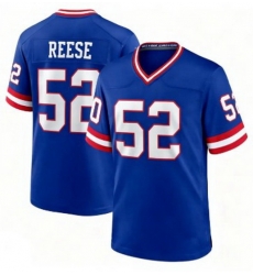 Men New York Giants Arvell Reese #52 Blue RUSH F U S E Stitched NFL Jersey