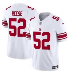 Men New York Giants Arvell Reese #52 White F U S E Stitched NFL Jersey Men New York Giants Arvell Reese #52 White F U S E Stitched NFL Jersey