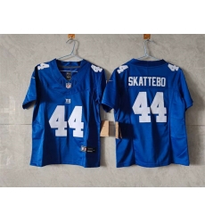Women New York Giants 44 Cam Skattebo Blue F U S E  Vapor Stitched Jersey