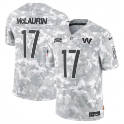 Men Washington Commanders 17 Terry McLaurin 2024 Arctic Camo Salute To Service Limited Stitched Football Jersey